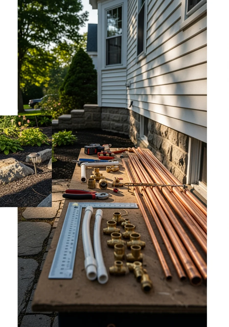 Skilled worker focused on precision work at a Derry-area residential job site.