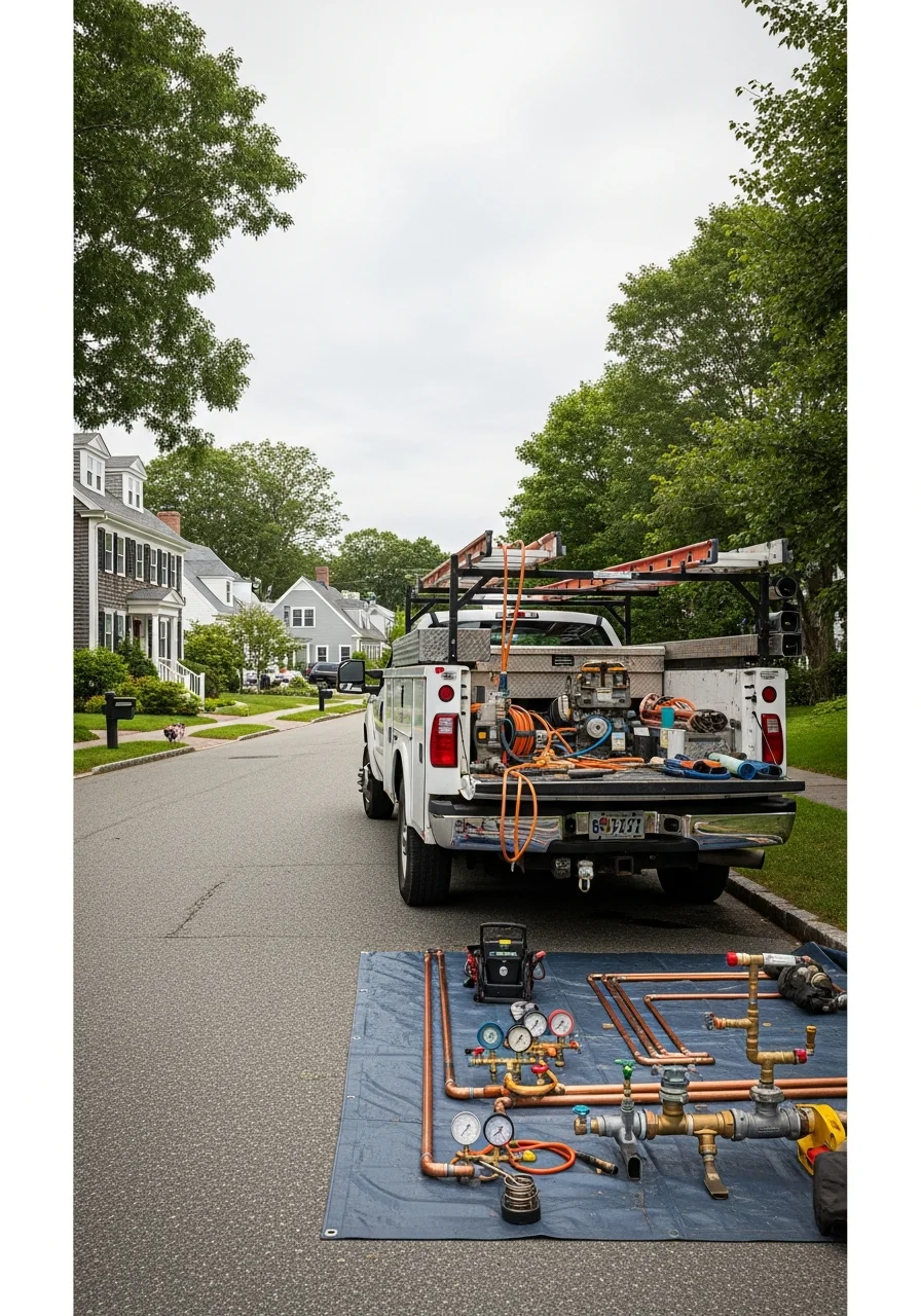 Skilled worker performing detailed work on a Hampton-area coastal residential property.